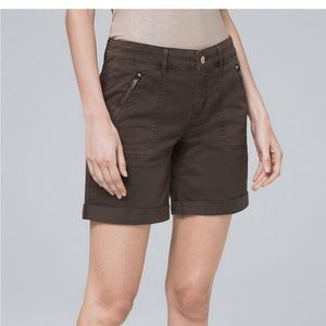 WHBM 5” utility shorts size 8 in Turkish coffee NWT